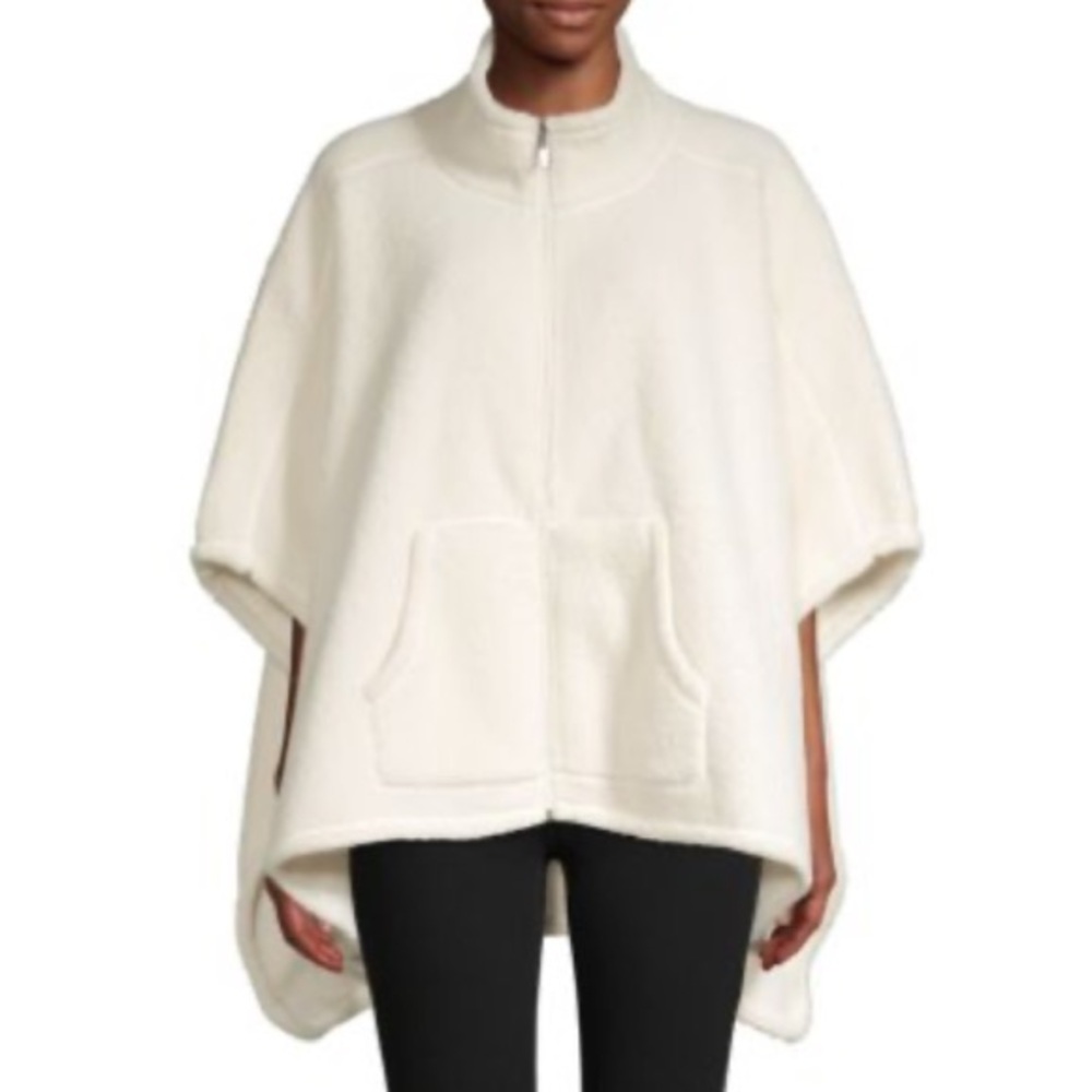 Calvin Klein - faux fur fleece poncho - nwt